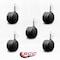 Service Caster 2-3/8'' Black Floor Safe Twin Wheel Casters 7/16 Grip Ring Stem, 5PK SCC-GR02S60-TPR-BLK-716176-5 - alternate 2